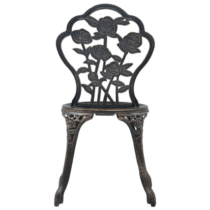Cadeiras de bistrô 2 pcs alumínio fundido bronze
