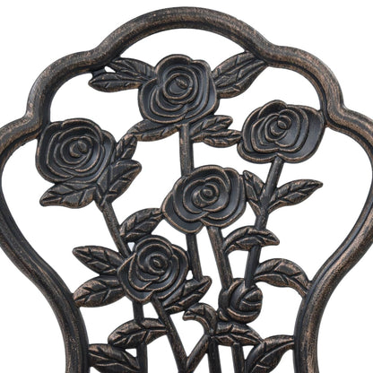 Cadeiras de bistrô 2 pcs alumínio fundido bronze