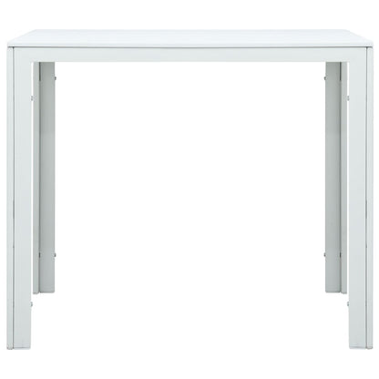 Mesa de centro 78x78x74 cm PEAD aspeto madeira branco