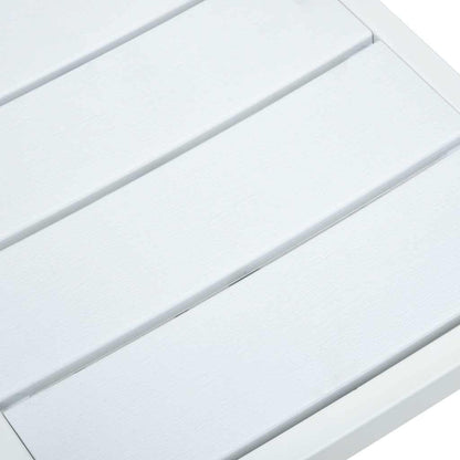 Cadeiras jardim 4 pcs PEAD aspeto madeira branco