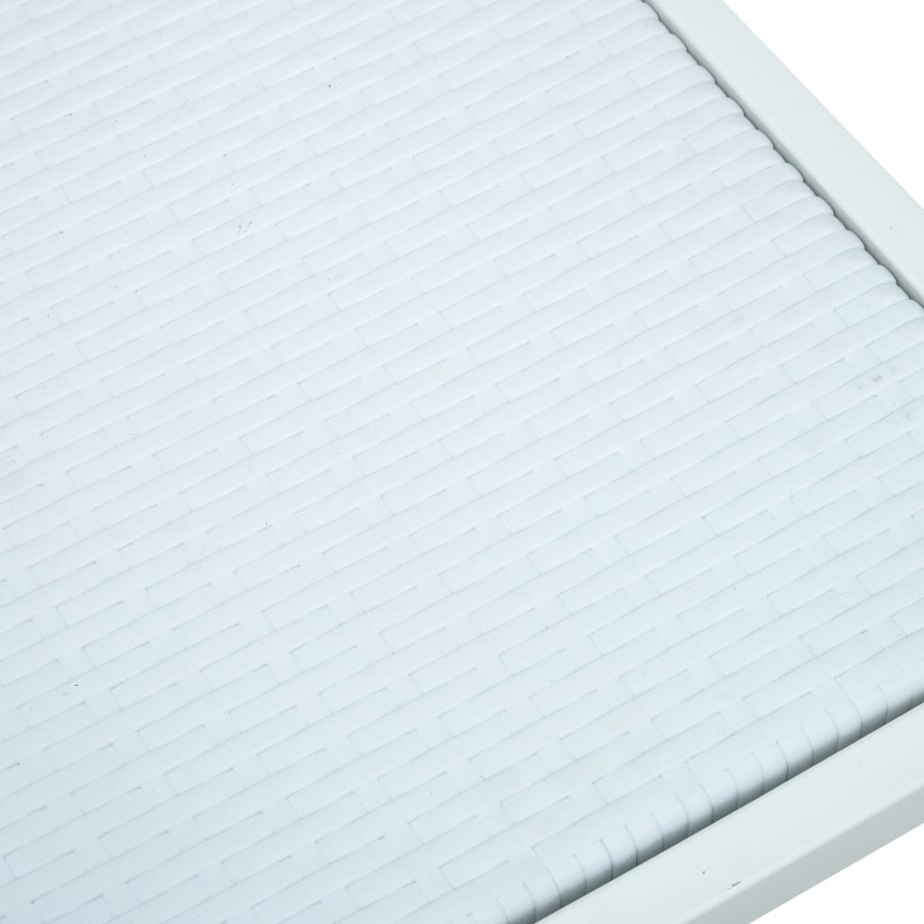 Cadeiras jardim 4 pcs plástico branco aspeto vime