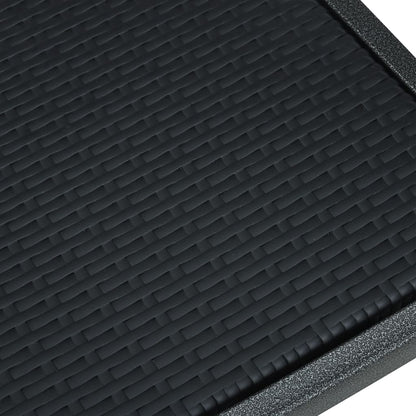 Cadeiras jardim 4 pcs plástico preto aspeto vime