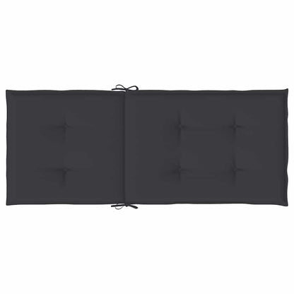 Almofadões para cadeiras altas de jardim 2 pcs tecido preto