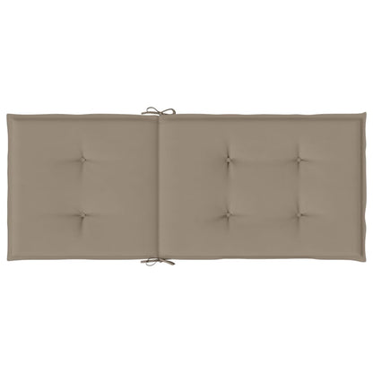 Almofadões cadeiras altas jardim 2 pcs tecido cinza-acastanhado