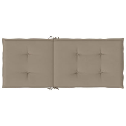 Almofadões cadeiras altas jardim 4 pcs tecido cinza-acastanhado
