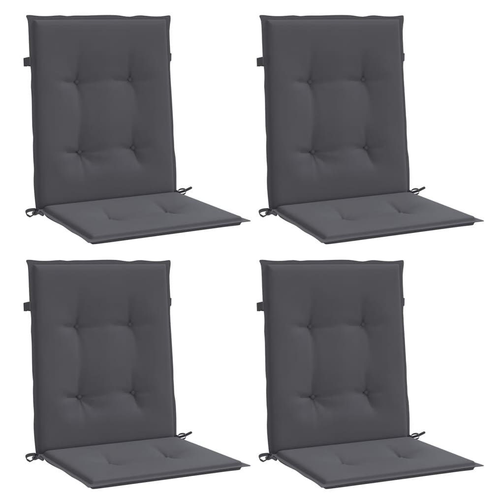 Almofadões lombares p/ cadeiras de jardim 4pcs oxford antracite