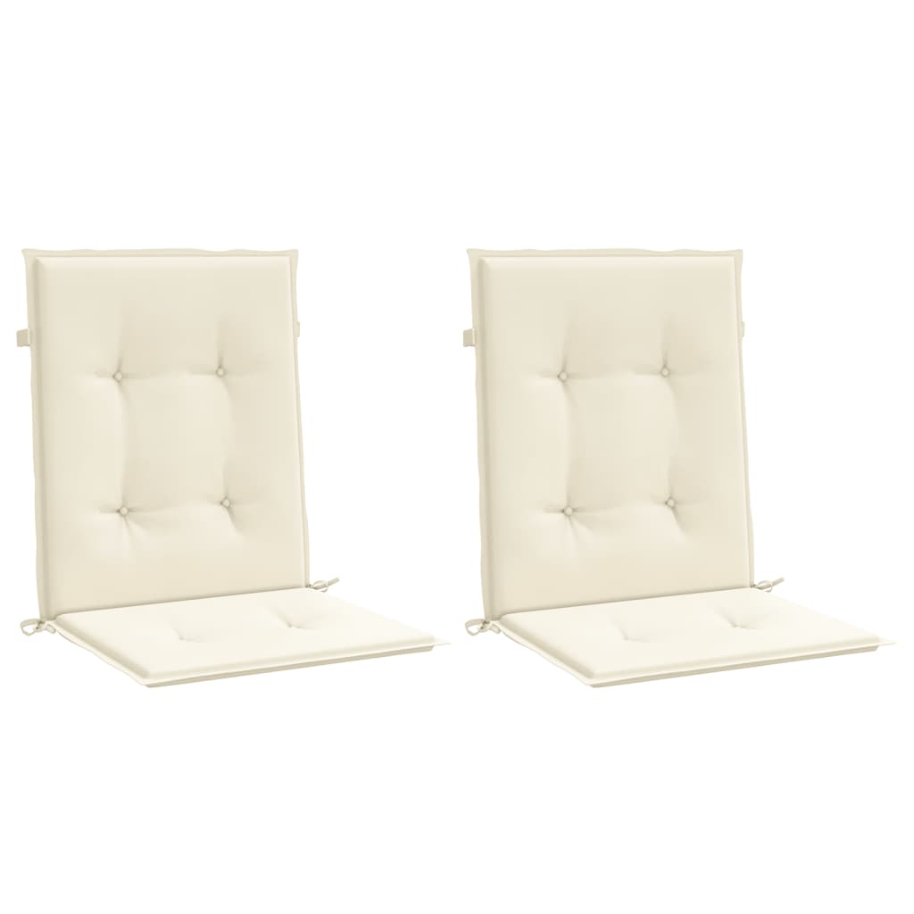 Almofadões lombares p/ cadeiras de jardim 2pcs oxford creme