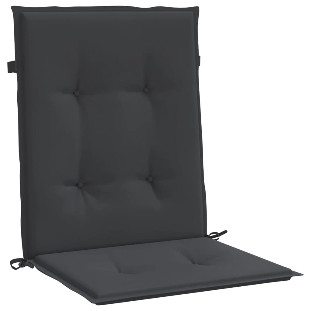 Almofadões lombares p/ cadeiras de jardim 2pcs oxford preto