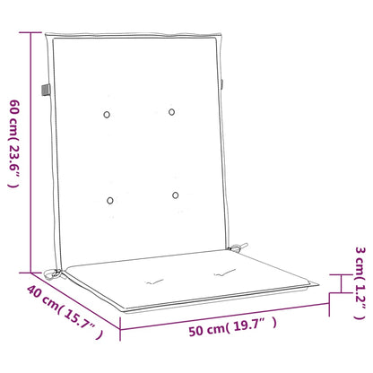 Almofadões lombares p/ cadeiras de jardim 2pcs oxford cinza-ac.
