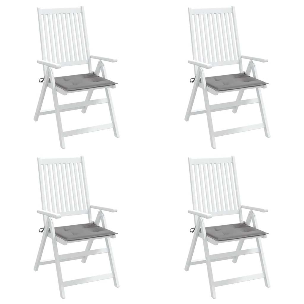 Almofadões p/ cadeiras jardim 4pcs 40x40x4 cm oxford cinza