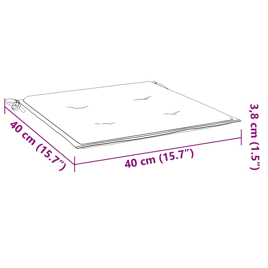 Almofadões p/ cadeiras jardim 4pcs 40x40x4 cm oxford cinza
