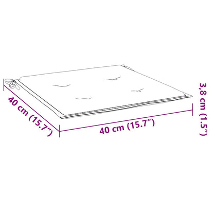 Almofadões p/ cadeiras jardim 4pcs 40x40x4 cm oxford cinza