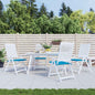 Almofadões p/ cadeiras jardim 4pcs 40x40x3 cm oxford azul