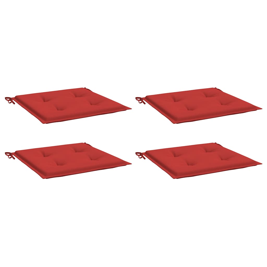 Almofadões p/ cadeiras jardim 4pcs 40x40x4 cm oxford vermelho
