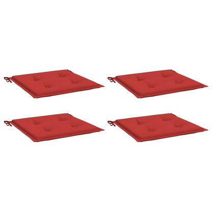 Almofadões p/ cadeiras jardim 4pcs 40x40x4 cm oxford vermelho