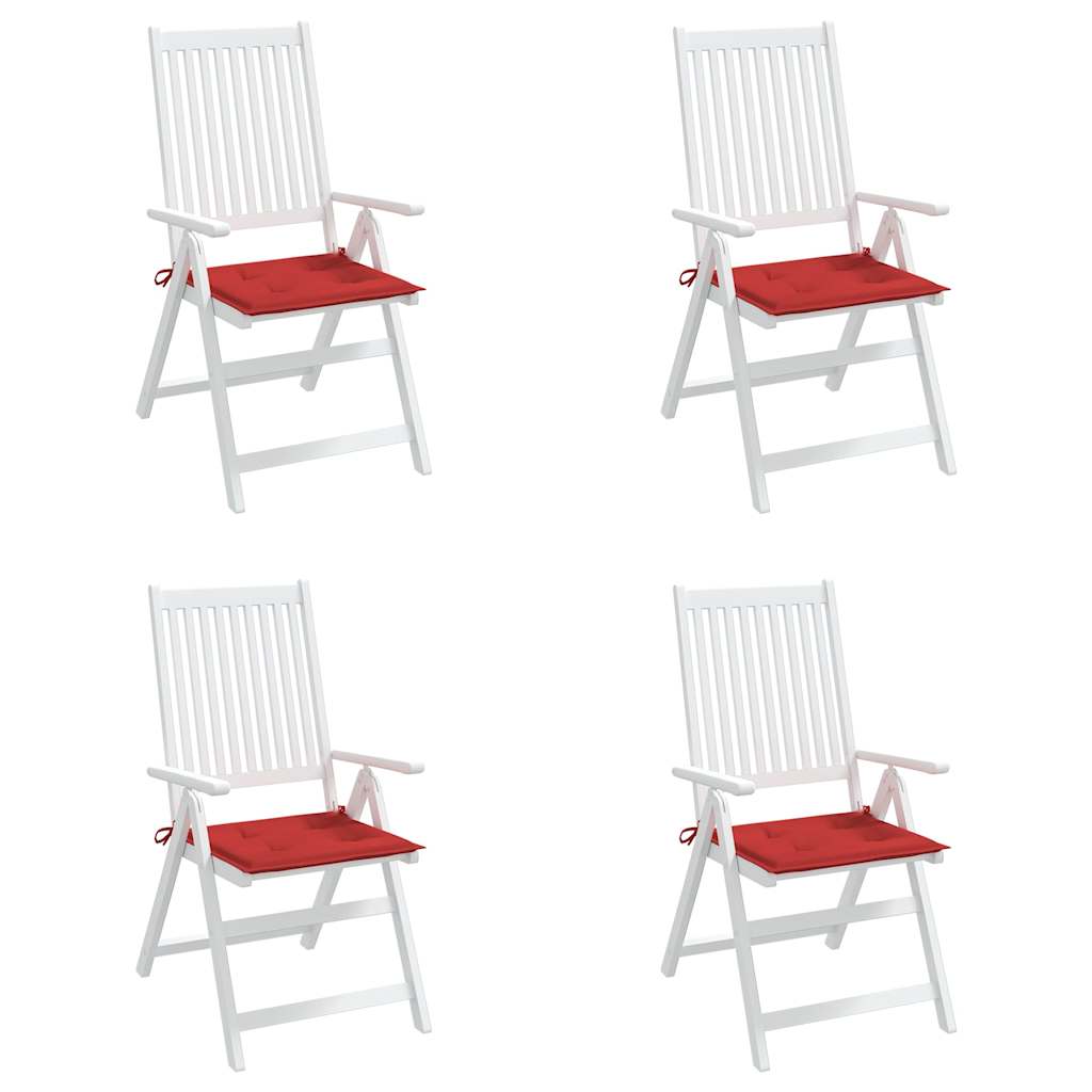 Almofadões p/ cadeiras jardim 4pcs 40x40x4 cm oxford vermelho