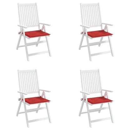 Almofadões p/ cadeiras jardim 4pcs 40x40x4 cm oxford vermelho