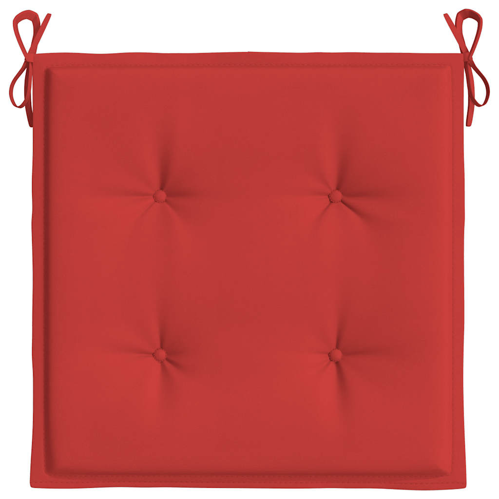 Almofadões p/ cadeiras jardim 4pcs 40x40x4 cm oxford vermelho