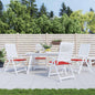 Almofadões p/ cadeiras jardim 4pcs 40x40x4 cm oxford vermelho