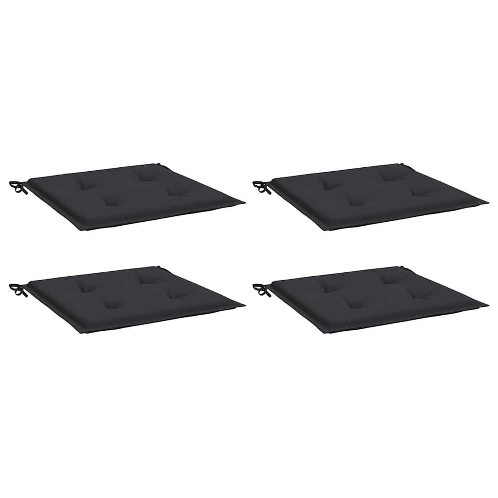 Almofadões p/ cadeiras jardim 4pcs 40x40x4 cm oxford preto