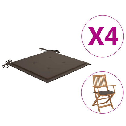 Almofadões p/ cadeiras jardim 4 pcs oxford cinza-acastanhado