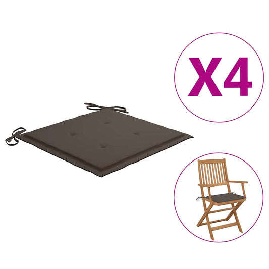 Almofadões p/ cadeiras jardim 4 pcs oxford cinza-acastanhado