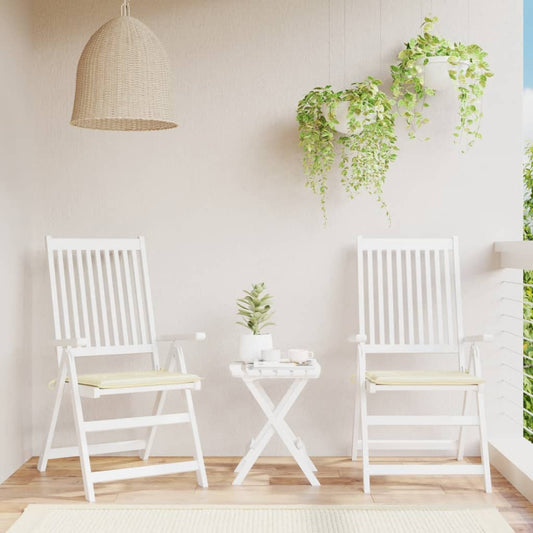 Almofadões p/ cadeiras de jardim 2 pcs tecido oxford creme