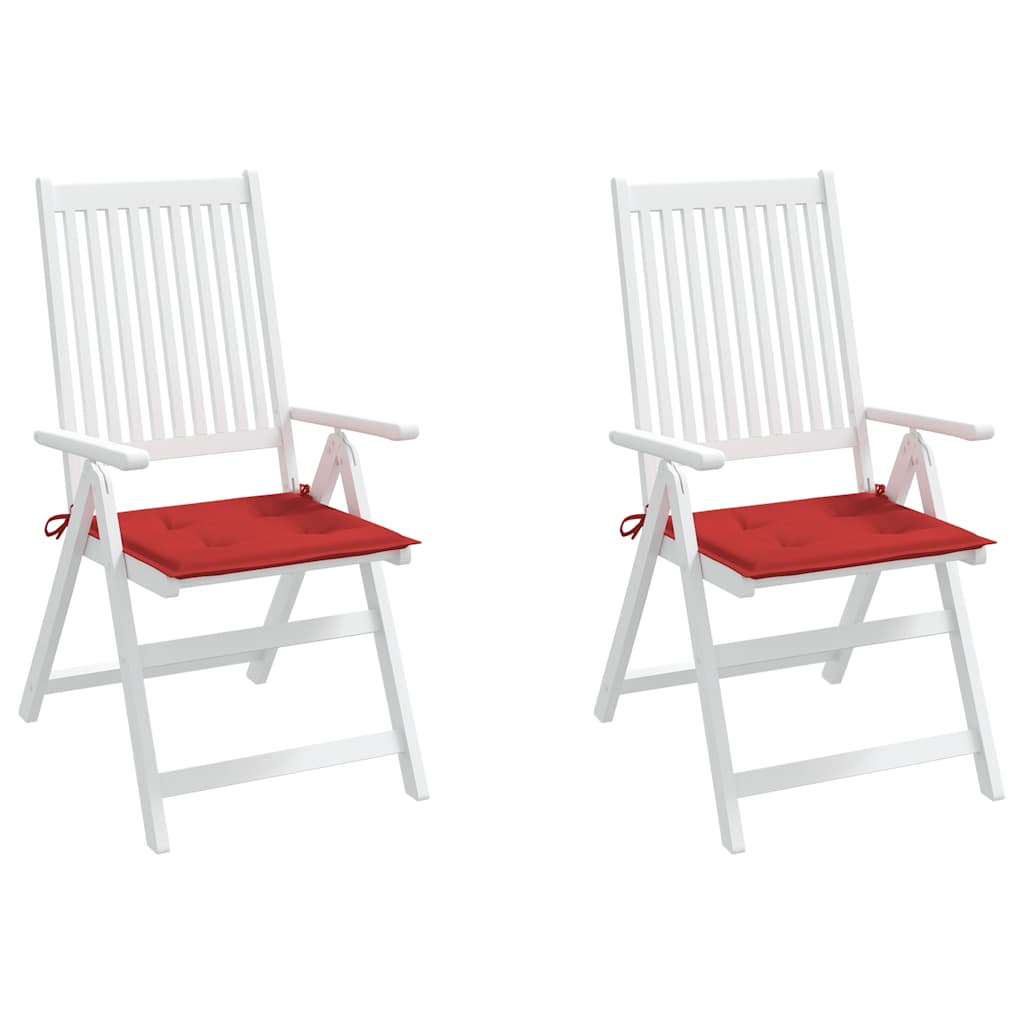 Almofadões p/ cadeiras de jardim 2 pcs tecido oxford vermelho
