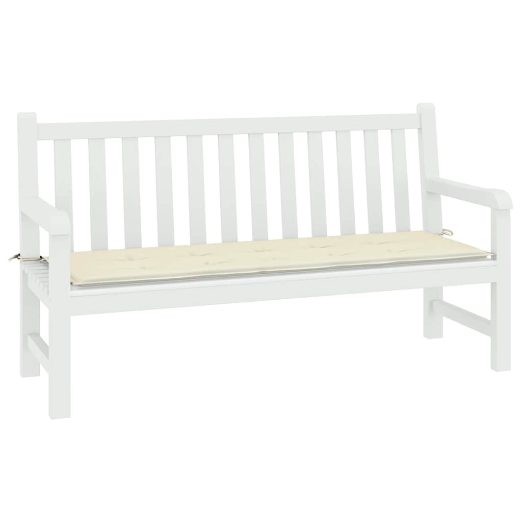 Almofadão p/ banco de jardim 200x50x4 cm tecido oxford creme