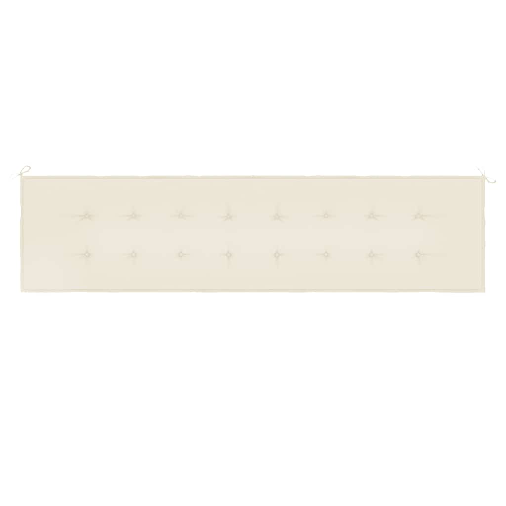 Almofadão p/ banco de jardim 200x50x4 cm tecido oxford creme