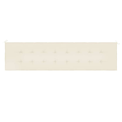 Almofadão p/ banco de jardim 200x50x4 cm tecido oxford creme