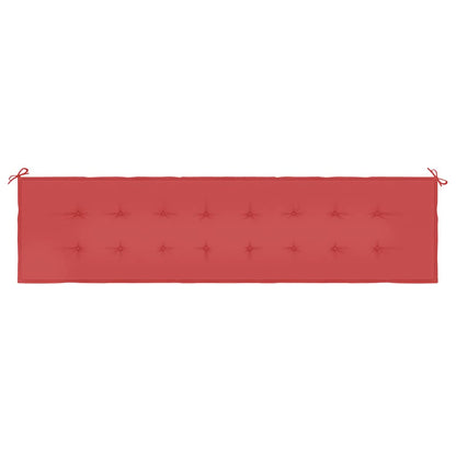 Almofadão p/ banco de jardim 200x50x4 cm tecido vermelho