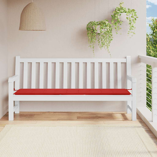 Almofadão p/ banco de jardim 200x50x4 cm tecido vermelho