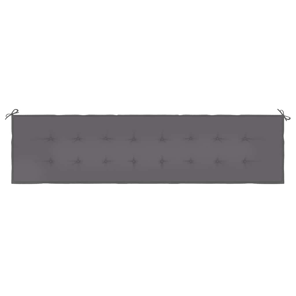 Almofadão p/ banco jardim 200x50x4 cm tecido oxford antracite