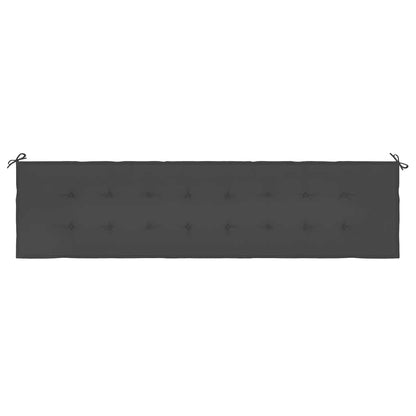 Almofadão p/ banco de jardim 200x50x4 cm tecido preto