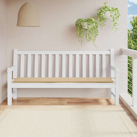 Almofadão p/ banco de jardim 200x50x4 cm tecido bege