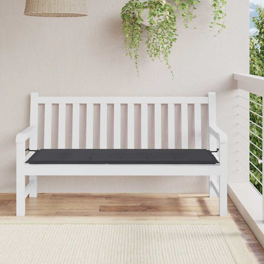 Almofadão p/ banco de jardim 150x50x4 cm tecido oxford preto