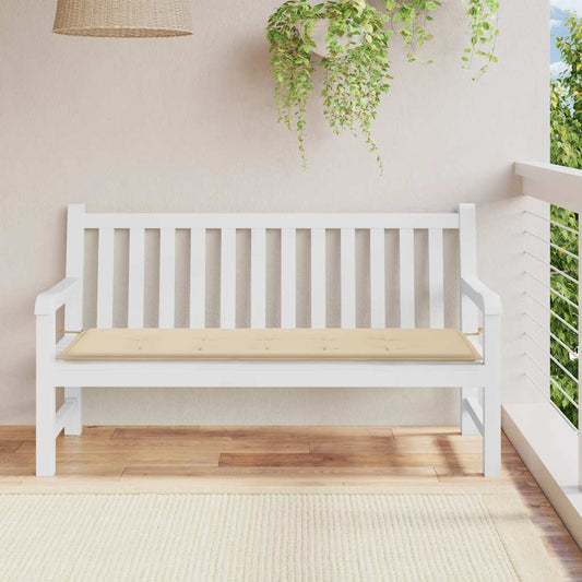 Almofadão p/ banco de jardim 150x50x4 cm tecido oxford bege