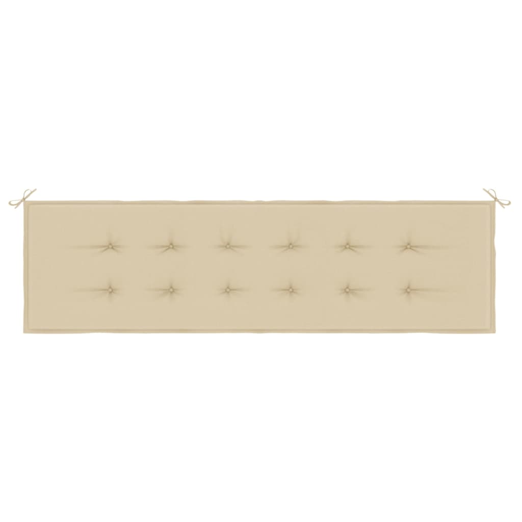 Almofadão p/ banco de jardim 180x50x3 cm tecido oxford bege