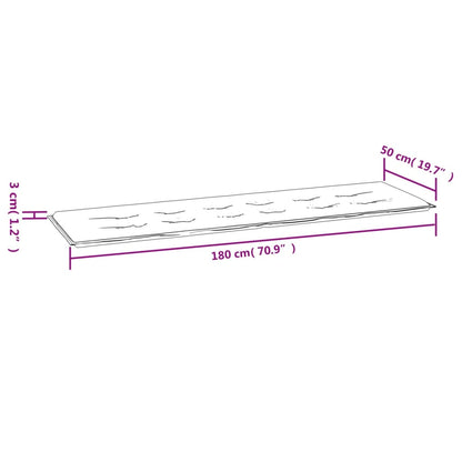 Almofadão p/ banco de jardim 180x50x3 cm tecido oxford bege
