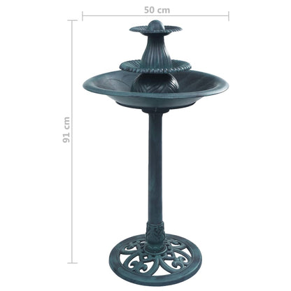 Banheira para pássaros com fonte 50x91 cm plástico verde