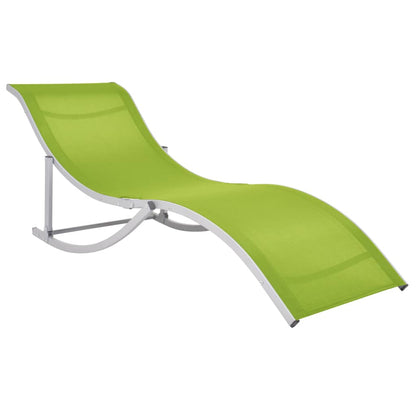 Espreguiçadeiras dobráveis 2 pcs textilene verde