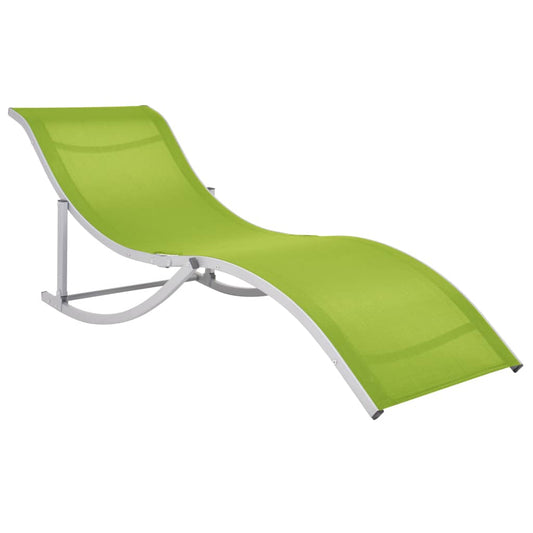 Espreguiçadeiras dobráveis 2 pcs textilene verde