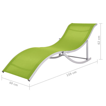 Espreguiçadeiras dobráveis 2 pcs textilene verde