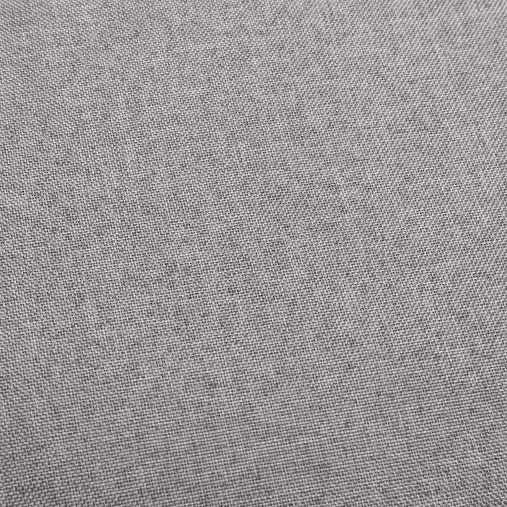 Cadeiras de bar 2 pcs tecido cinzento-claro