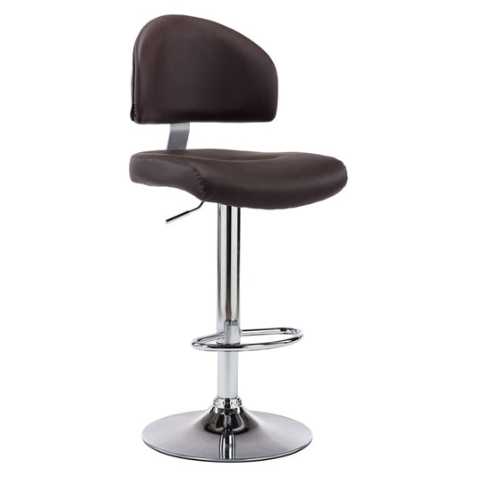 Banco de bar couro artificial castanho