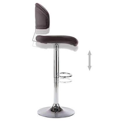 Banco de bar couro artificial castanho