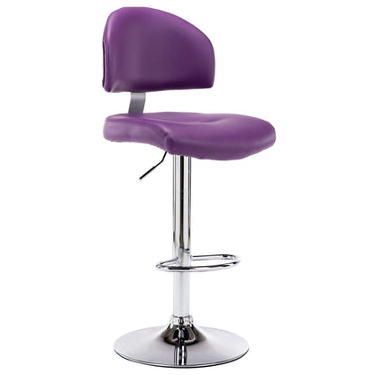 Banco de bar couro artificial roxo