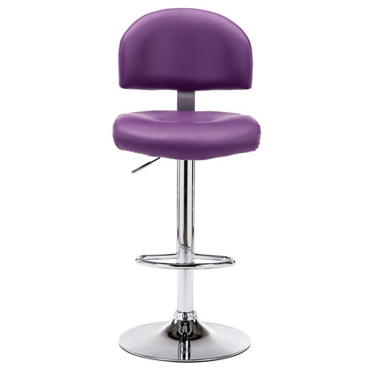 Banco de bar couro artificial roxo