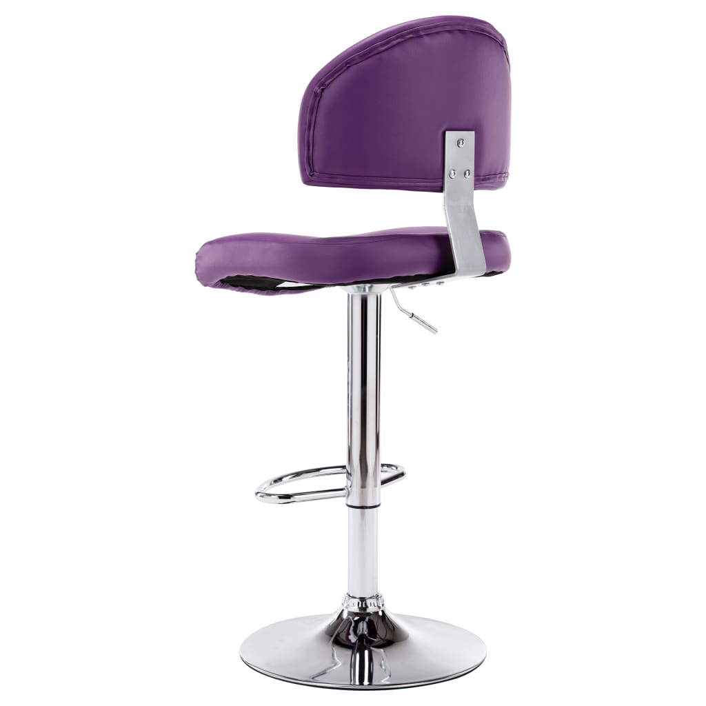 Banco de bar couro artificial roxo